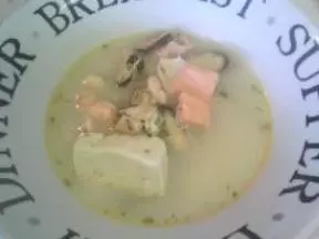 三文魚凍豆腐湯