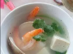 文蛤蝦仁豆腐湯