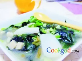 青菜海帶年糕湯&韓式年糕湯