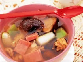 豆腐火腿菇筍湯
