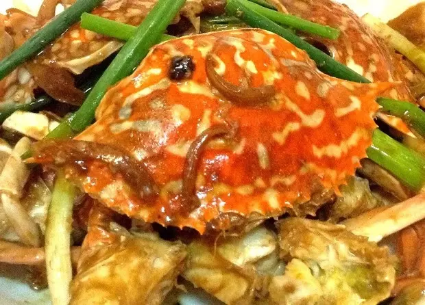 姜蔥炒花蟹