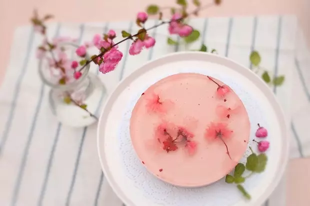 粉紅櫻花乳酪蛋糕