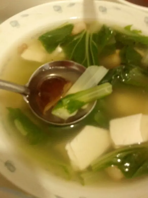 青菜豆腐香菇湯