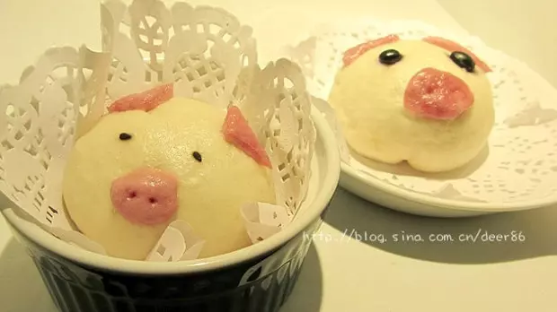 豬頭豆沙包——可愛的小豬包