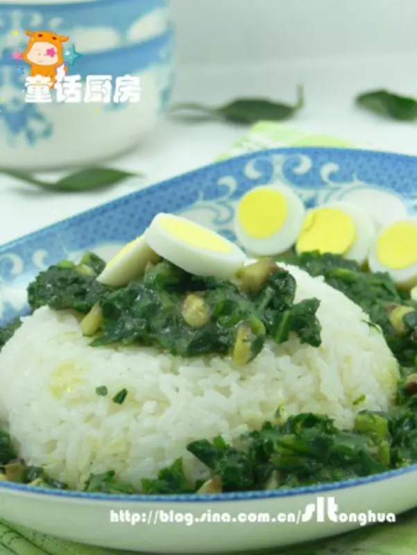 菊花菜煳蓋米飯