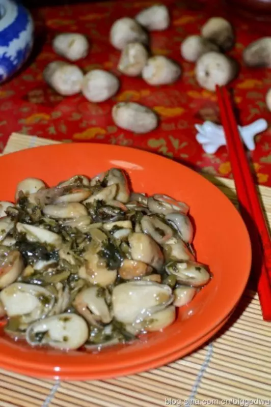 草菇炒鹹菜