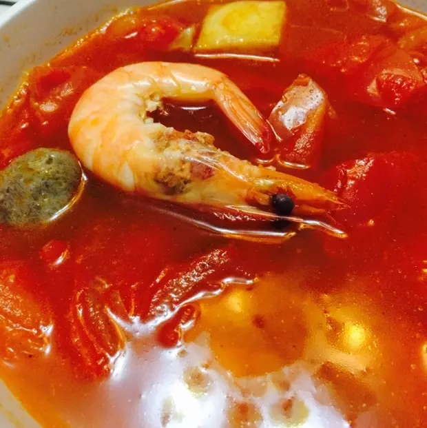 番茄鮮蝦三鮮湯