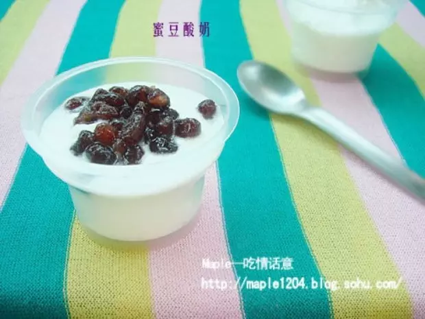自製蜜豆酸奶