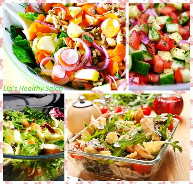 健康蔬菜水果沙拉 Healthy Veggie Fruit Salad with Pasta