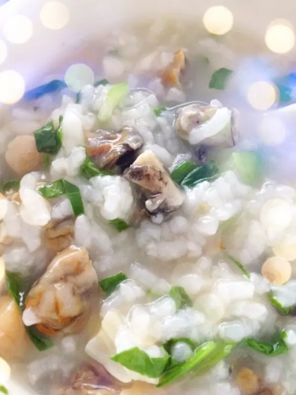 元貝（乾貝）牡蠣香菇青菜粥