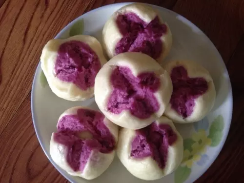 只需要12部就可以做出好吃的《紫薯開花饅頭》內附圖片+演示