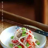 毛豆米茭白炒肉絲的做法