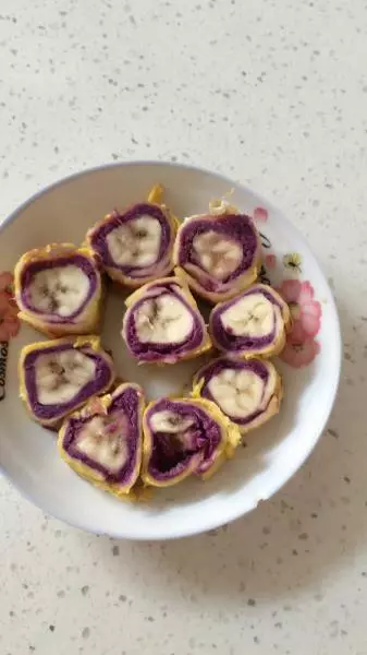 土司紫薯香蕉卷
