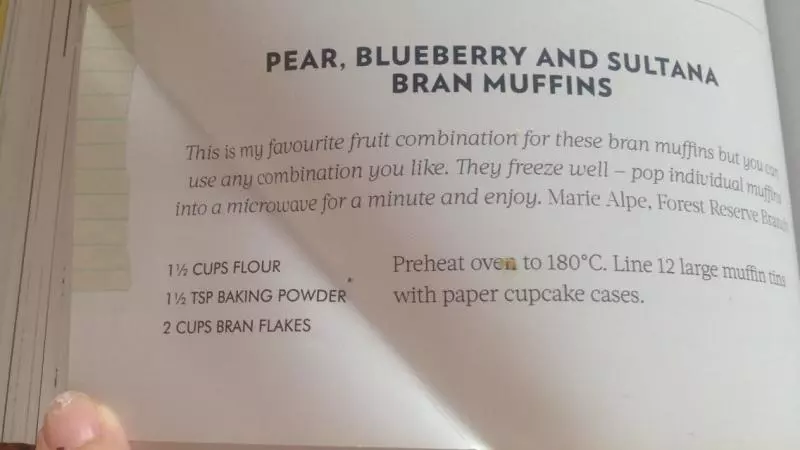 梨子藍莓金提麥麩馬芬