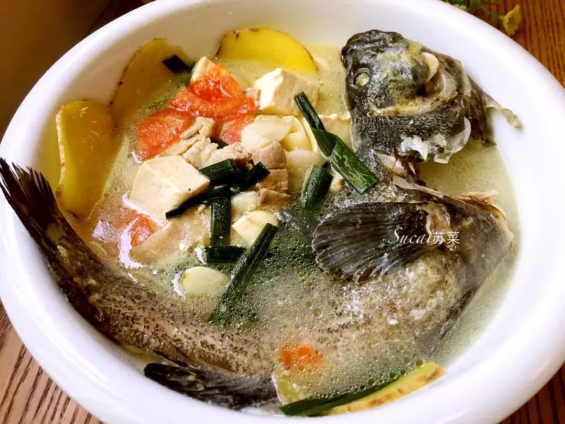 豆腐青斑魚湯
