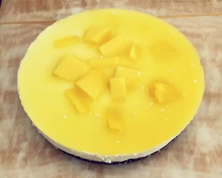 芒果芝士蛋糕（少糖免烤）