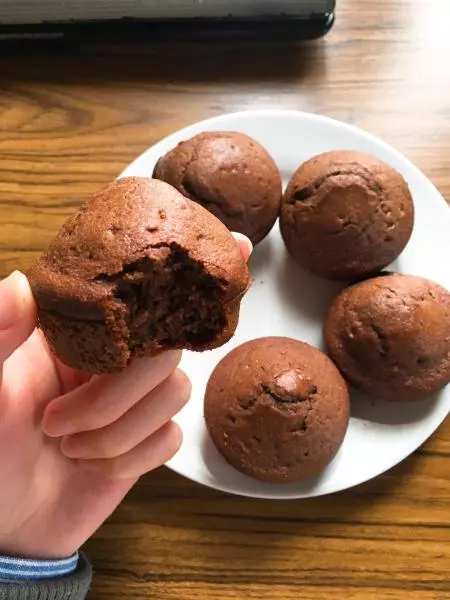 簡易自製巧克力muffin