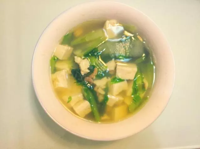 冬瓜小白菜海米豆腐湯