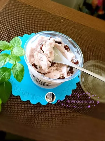 藍莓酸奶蜜豆冰淇淋