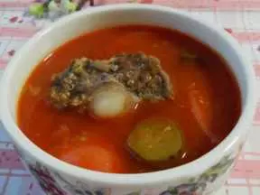 番茄藜麥酸黃瓜牛尾湯