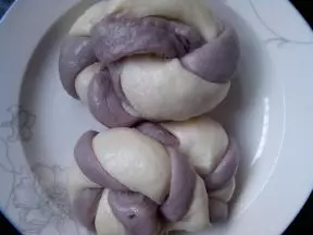 雙色紫薯花捲