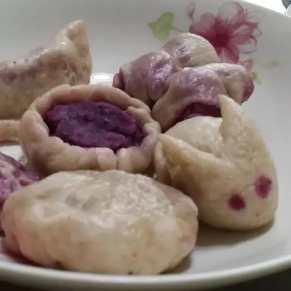 花式紫薯玫瑰饅頭