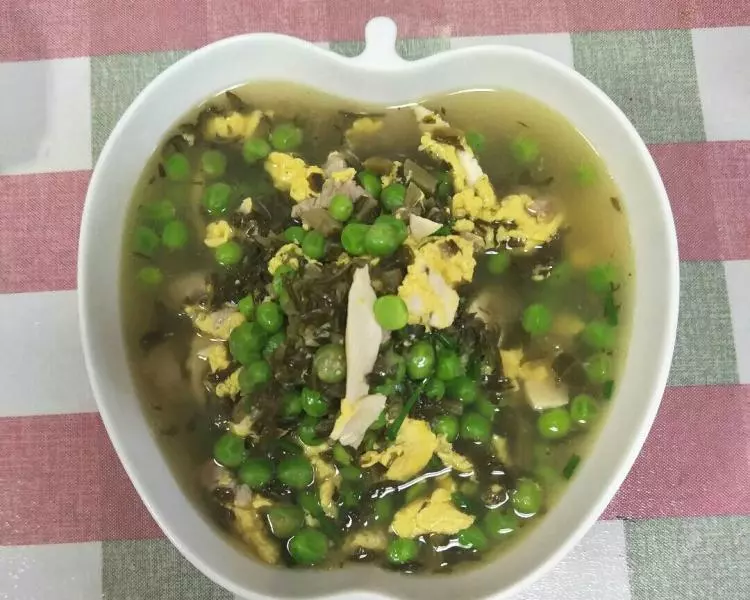 鮮美鹹菜肉絲豌豆蛋湯