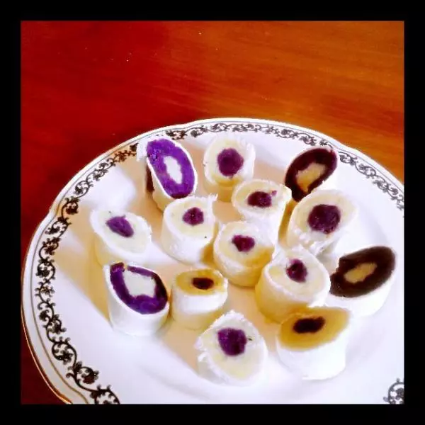 紫薯土豆泥麵包卷
