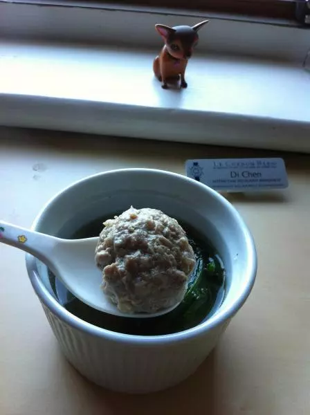 男子漢料理--菠菜肉丸湯