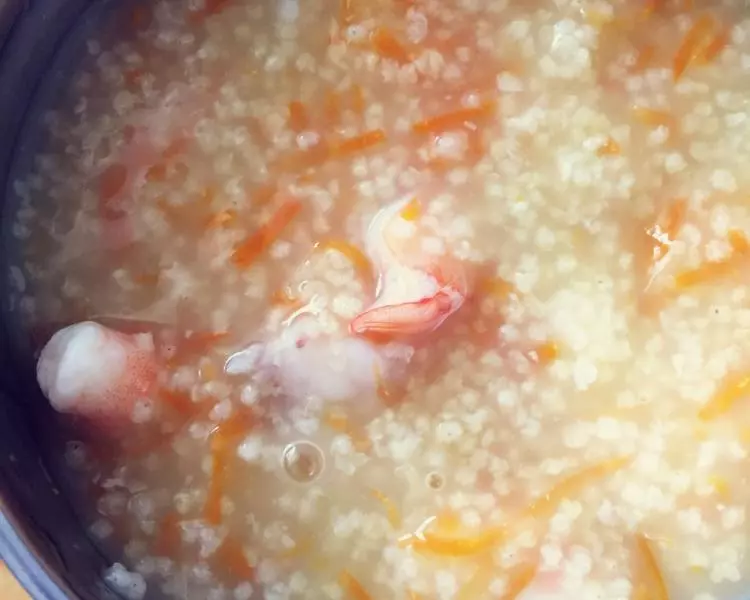 鮮蝦胡蘿蔔小米粥