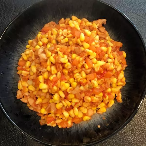 玉米番茄胡蘿蔔雞丁