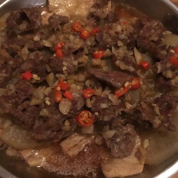 腐竹土豆蒸牛肉
