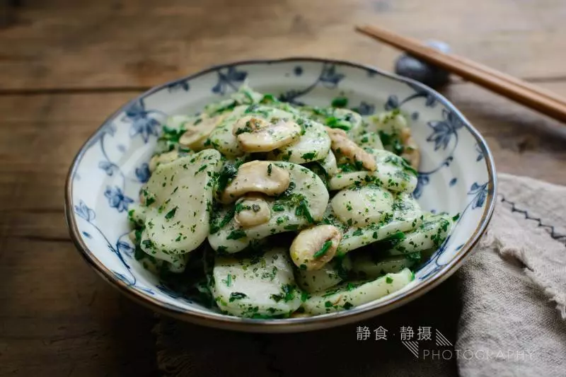 薺菜蘑菇炒年糕