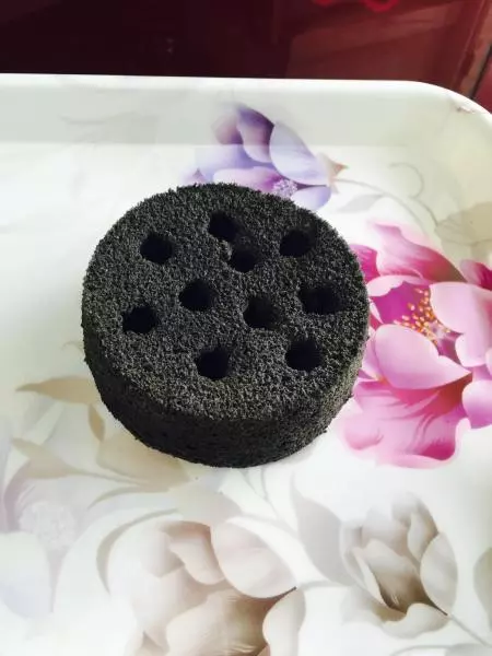 煤球戚風蛋糕--黑芝麻竹炭簡約版