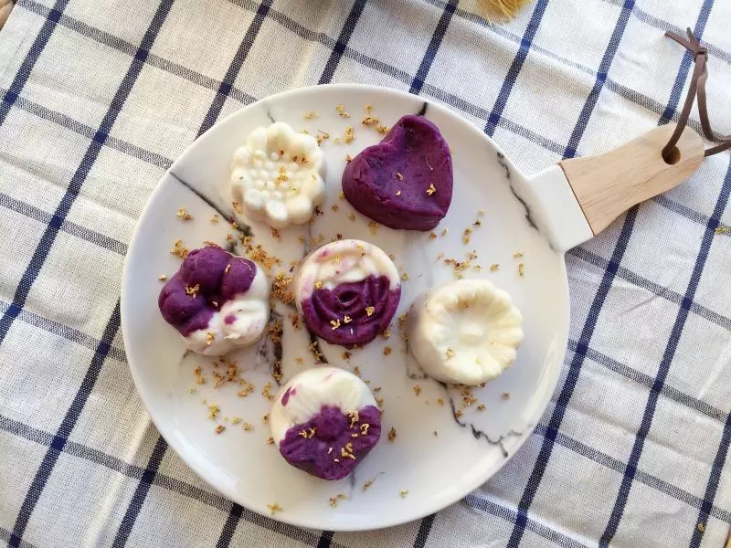 桂花紫薯山藥糕
