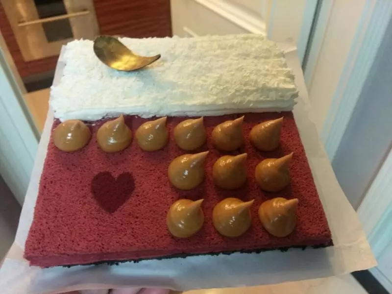 紅絲絨情人節蛋糕
