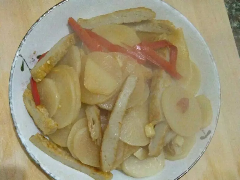 魚餅炒白蘿蔔