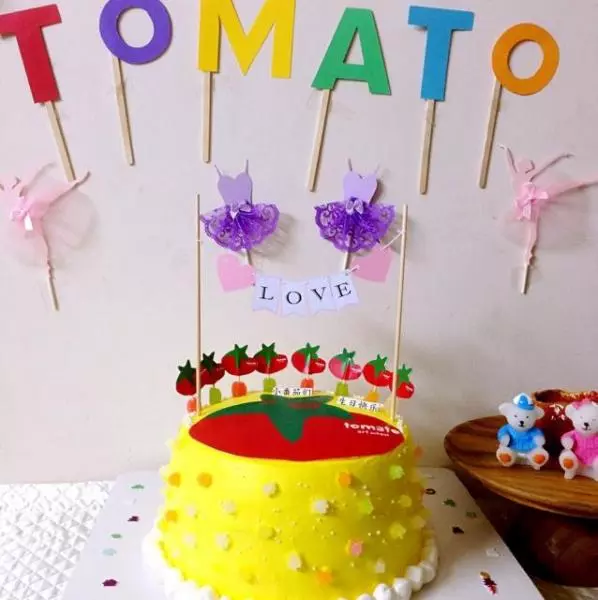 彩虹糖果蛋糕