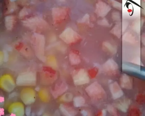 草莓玉米粥