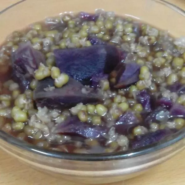 紫薯綠豆粥