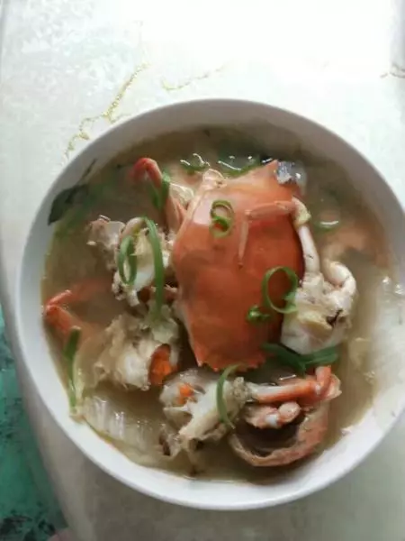 螃蟹白菜湯