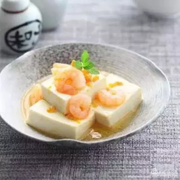鮮蝦蛋黃蒸豆腐
