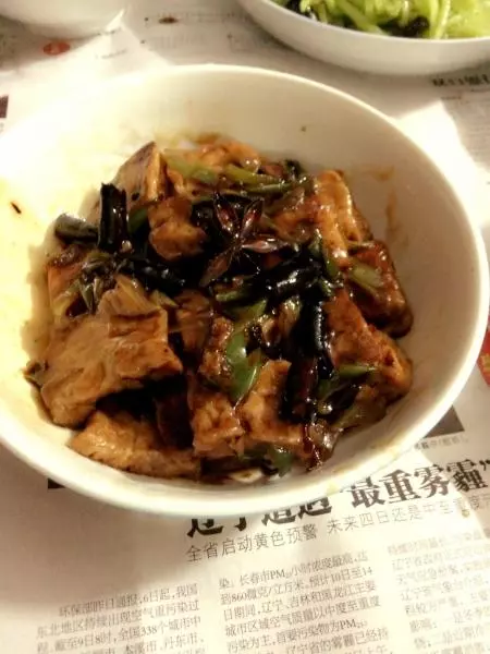 蔥燒蚝油豆腐