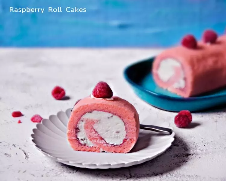 粉紅女孩樹莓蛋糕卷