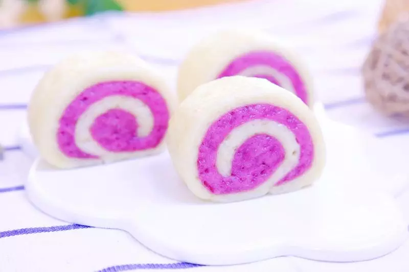 雙色紫薯饅頭 寶寶輔食食譜