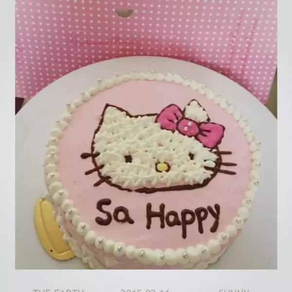 hello Kitty粉紅小蛋糕六寸