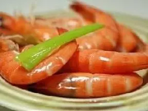 微波蔥姜鹽水蝦