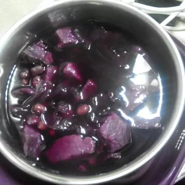 紫薯紅豆甜湯