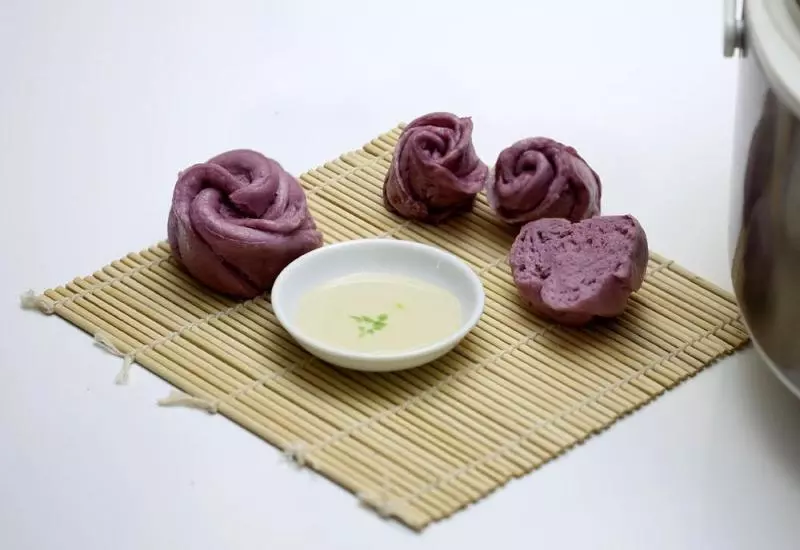 紫薯玫瑰花饅頭（電飯煲版）