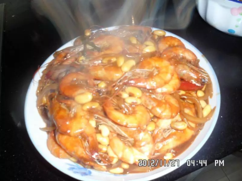 鹹菜黃豆燉蝦